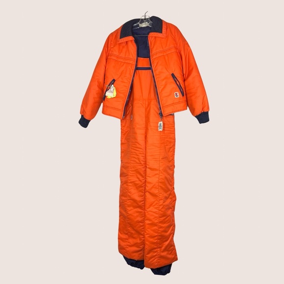Orange Vintage Kway 80s Ski Suit - Picture 1 of 6